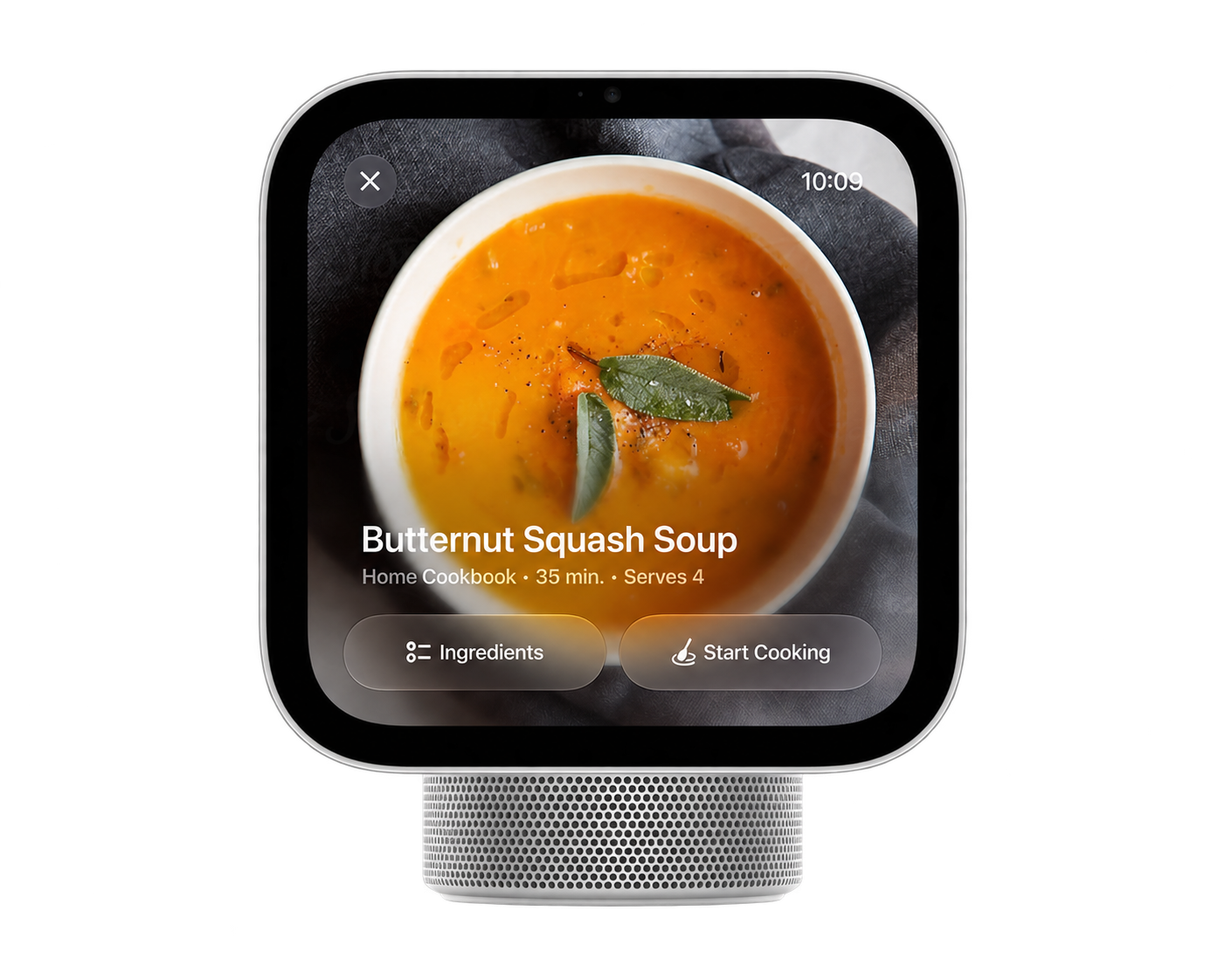 HomeView device with the KanbanDo Next task widget on its square screen